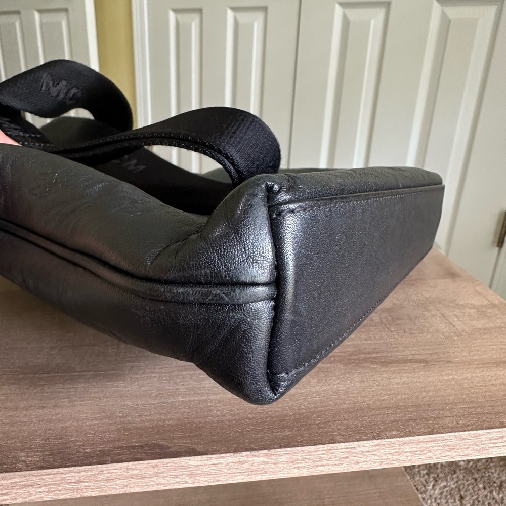 MCM Black Leather Crossbody Bag, Very Good Condition - Picture 8 of 12